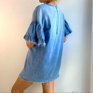 Zara Blue Denim Mini Dress
